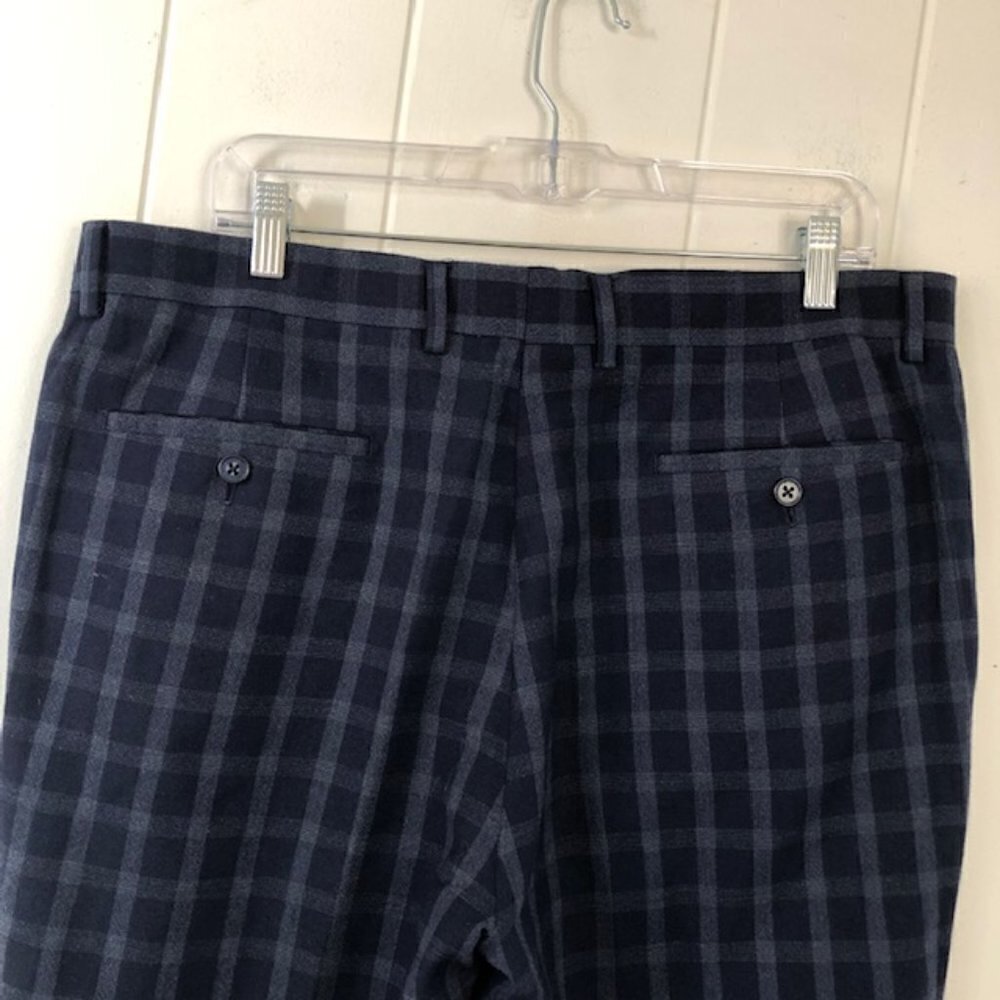 English Laundry Mens Dress Pants Wool Checkered 44R - 37W - Picture 6 of 8